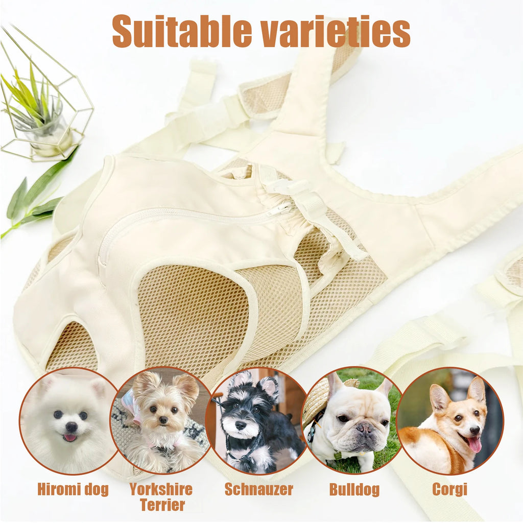 New Pet Bag Dog Backpack Cat Backpack Embracing Type Backpack Zipper Style Mesh Fabric Breathable Adjustable Pet Supplies