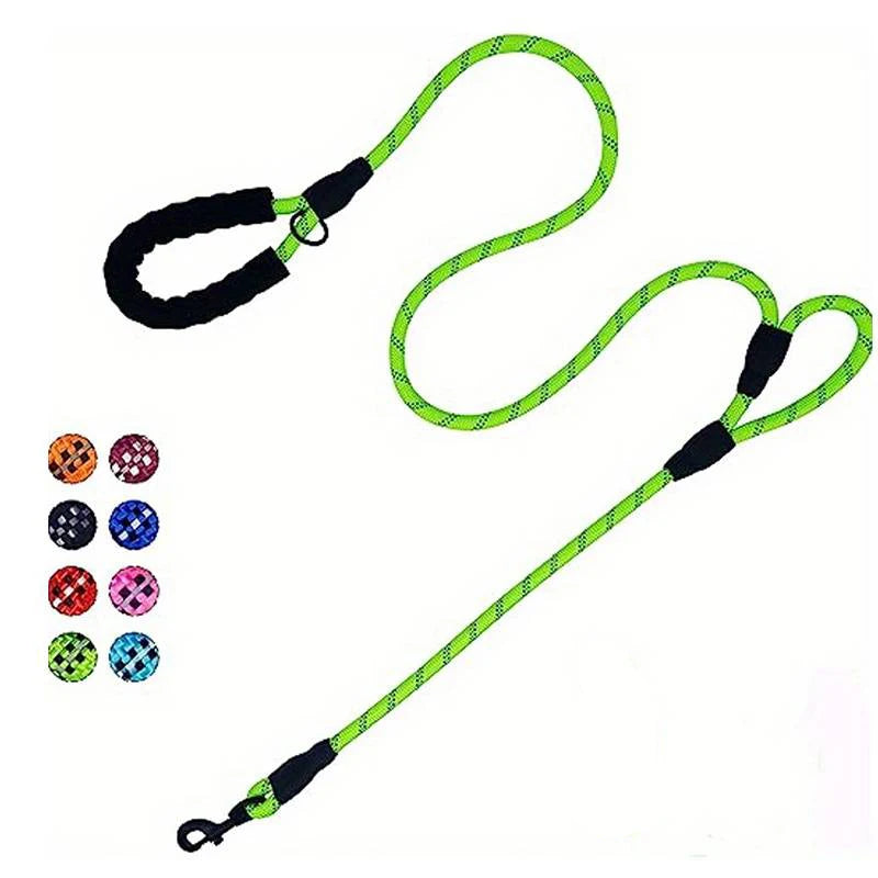 6ft Reflective Dual-Handle Dog Leash | Heavy Duty Traffic Rope Lead for Training &amp; Control