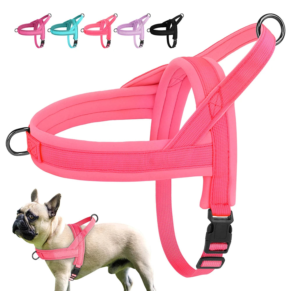 No Pull Dog Harness Soft Padded Dog Harnesses Durable Pet Puppy Pug Vest  Adjustable For Small Medium Dogs Bulldog Anti-Pulling