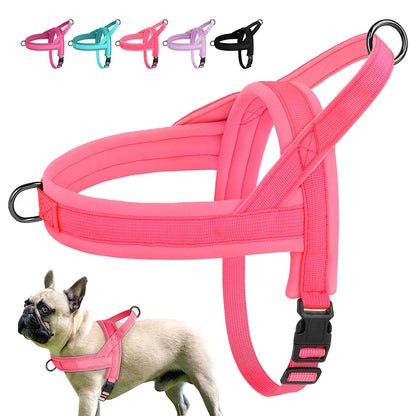 No Pull Dog Harness Soft Padded Dog Harnesses Durable Pet Puppy Pug Vest  Adjustable For Small Medium Dogs Bulldog Anti-Pulling