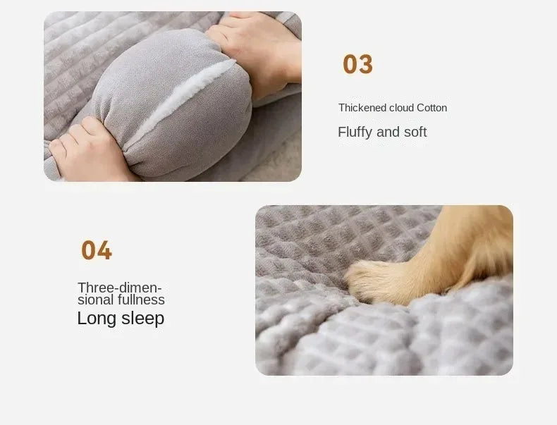 Petdashian Winter Warm Dog Sofa Bed | Plush Cushion for Small to Large Dogs