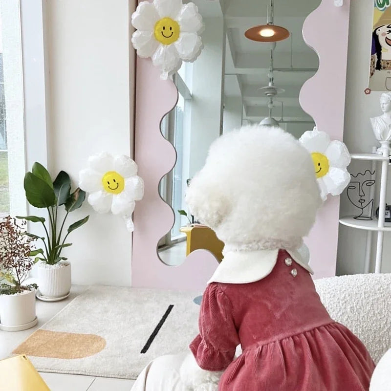 Warm Corduroy Princess Dress for Small Dogs