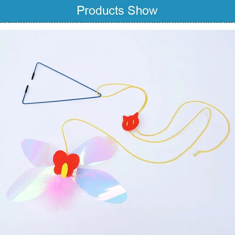 Hanging Door Mouse Cat Toy | Retractable Self-Play Interactive Scratch Rope