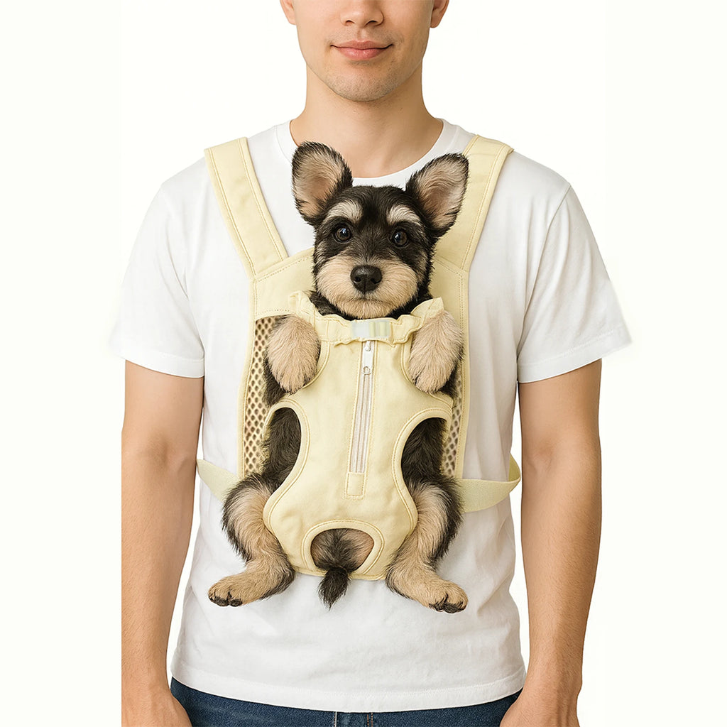 New Pet Bag Dog Backpack Cat Backpack Embracing Type Backpack Zipper Style Mesh Fabric Breathable Adjustable Pet Supplies