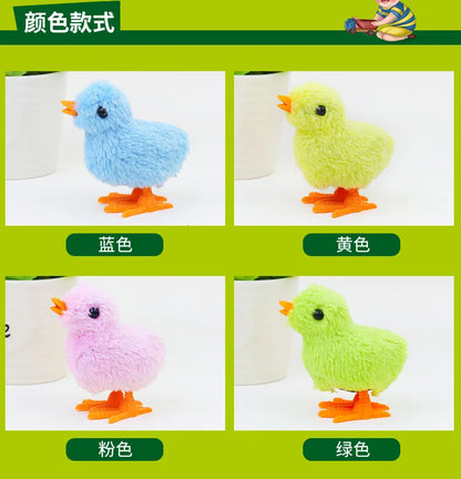 Wind-Up Chick Cat Toy | Hopping Clockwork Chicken Interactive Kitten Toy