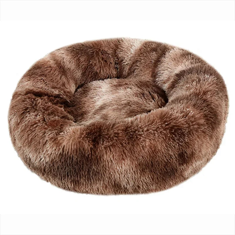 Petdashian Round Plush Dog Bed | 6 Sizes | Warm Winter Sleep Nest for Dogs & Cats