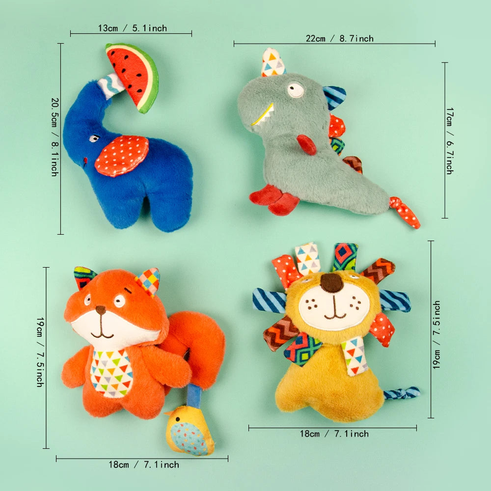 Plush Squeaky Dog Toy — Adorable Animal Designs for Small, Medium & Large Dogs