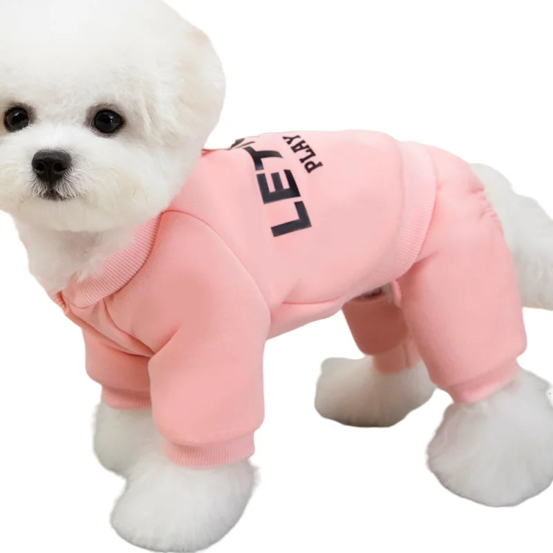 Warm Dog Jumpsuit &amp; Sweatshirt | Polyester Pet Clothes for Small Dogs &amp; Cats