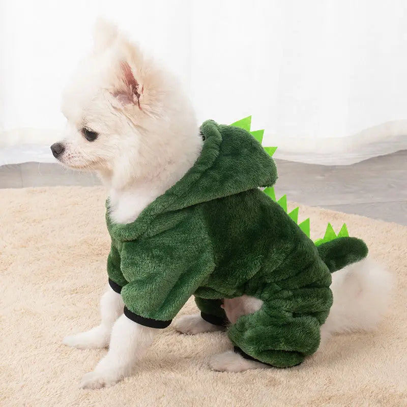 Fleece Animal Hoodie Jumpsuit for Dogs & Cats