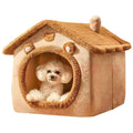Petdashian Indoor Pet Tent Bed | Cozy Dog & Cat House with Washable Cushion