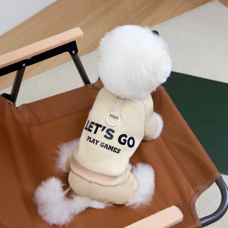 Warm Dog Jumpsuit &amp; Sweatshirt | Polyester Pet Clothes for Small Dogs &amp; Cats