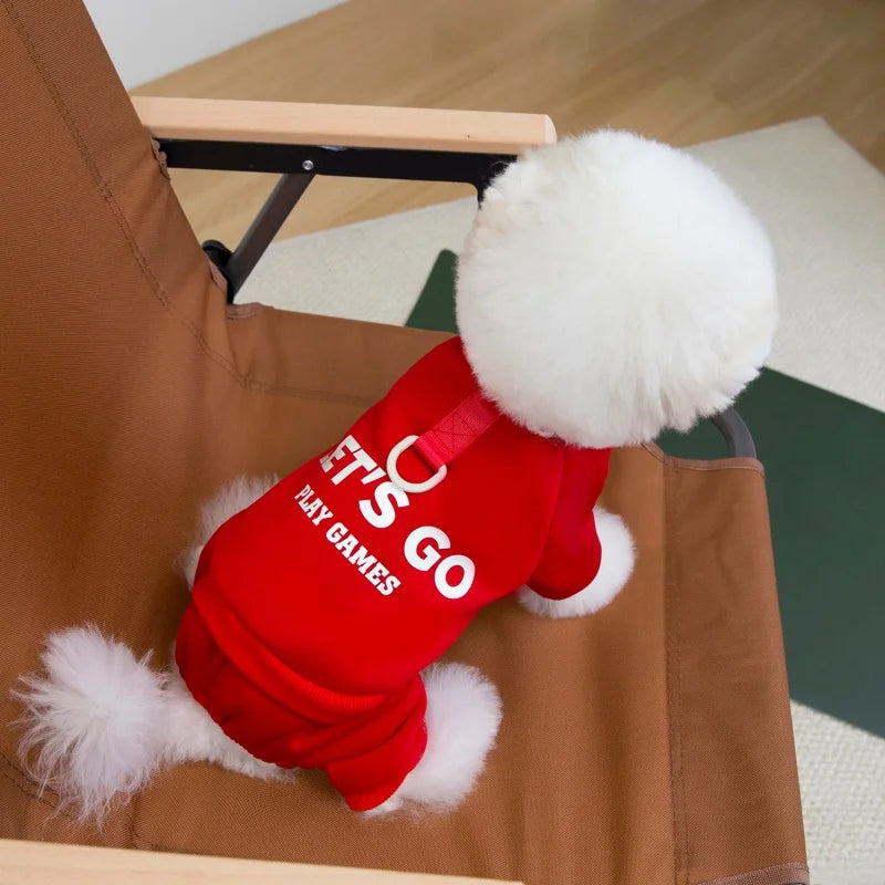 Warm Dog Jumpsuit &amp; Sweatshirt | Polyester Pet Clothes for Small Dogs &amp; Cats