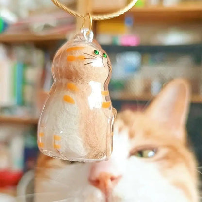 Pet Hair Memorial Resin Keychain