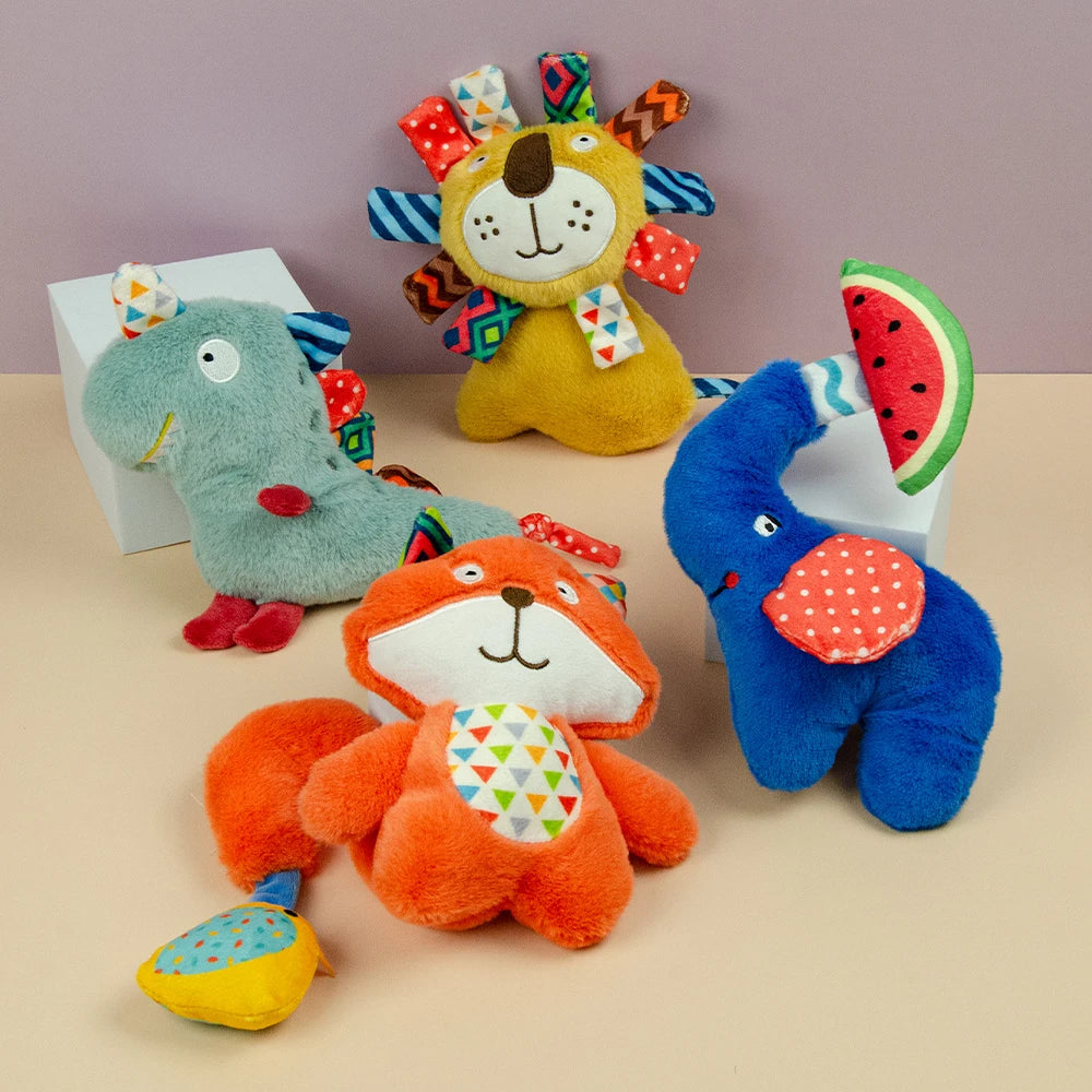 Plush Squeaky Dog Toy — Adorable Animal Designs for Small, Medium & Large Dogs