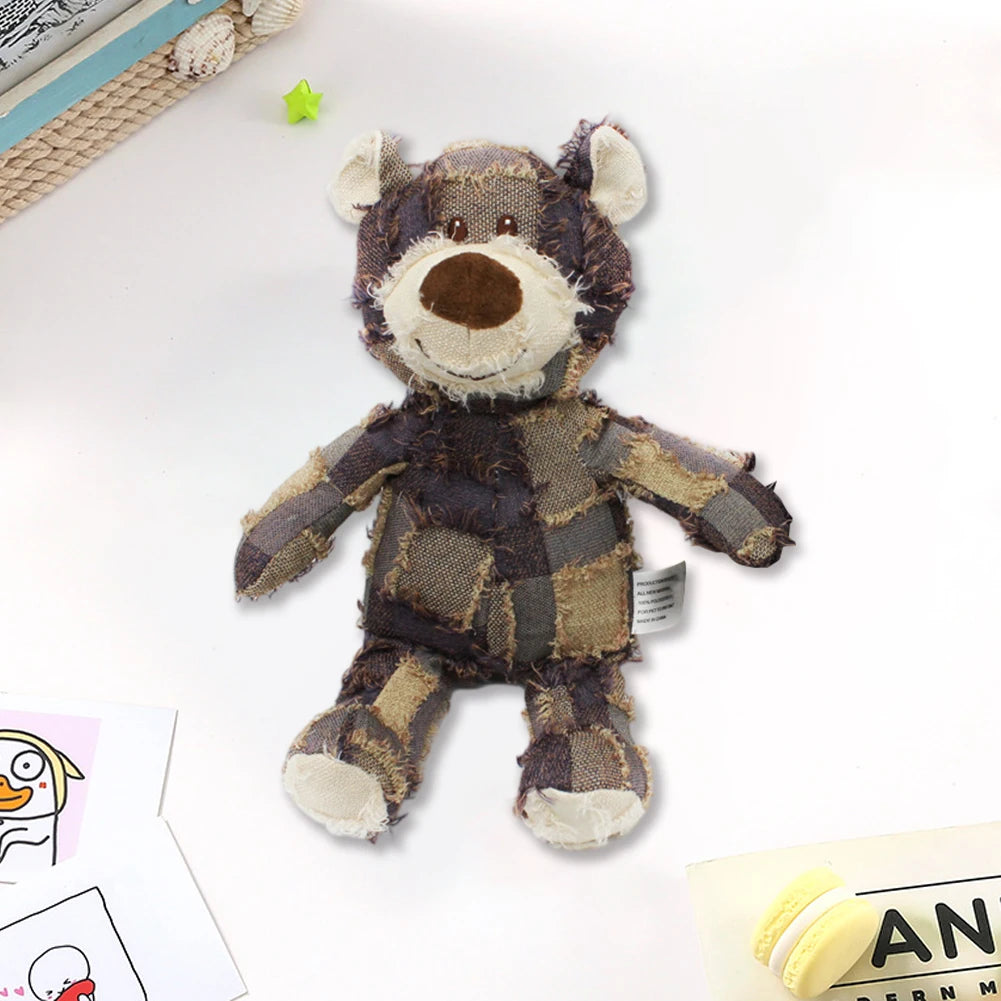 Pet Dog Toys Bear Squeaking Stuffed Toys For Dogs Cat Chew Squeak Toy for Small Dogs Play Funny Training Anxiety Relief Sleep Do