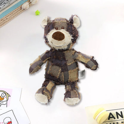 Pet Dog Toys Bear Squeaking Stuffed Toys For Dogs Cat Chew Squeak Toy for Small Dogs Play Funny Training Anxiety Relief Sleep Do