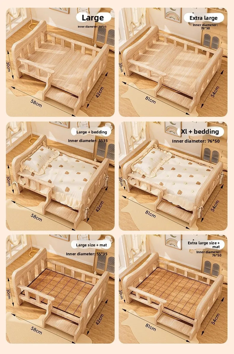 Solid Wood Pet Sofa Bed &amp; Cat Condo | All-Season Dog &amp; Cat Furniture