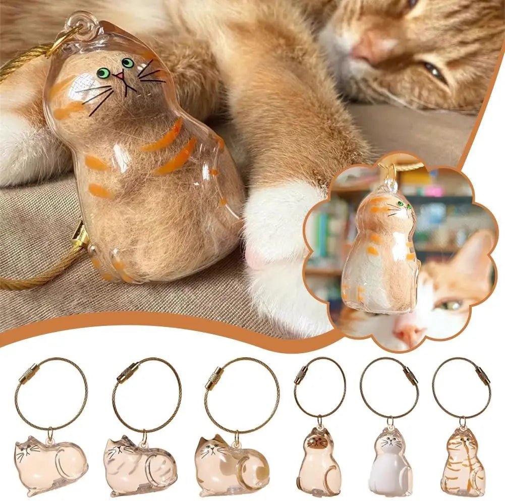 Pet Hair Memorial Resin Keychain
