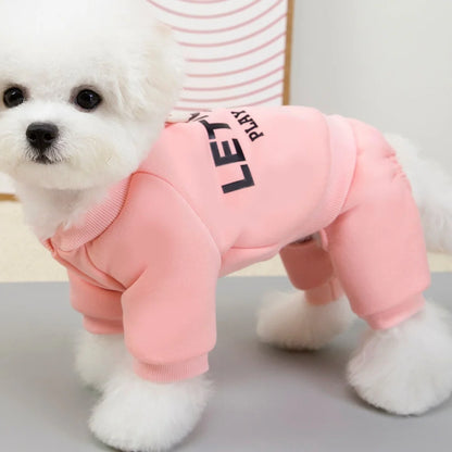 Warm Dog Jumpsuit &amp; Sweatshirt | Polyester Pet Clothes for Small Dogs &amp; Cats