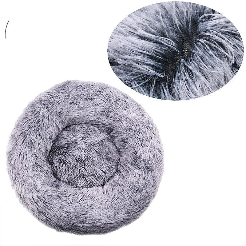 Petdashian Round Plush Dog Bed | 6 Sizes | Warm Winter Sleep Nest for Dogs & Cats