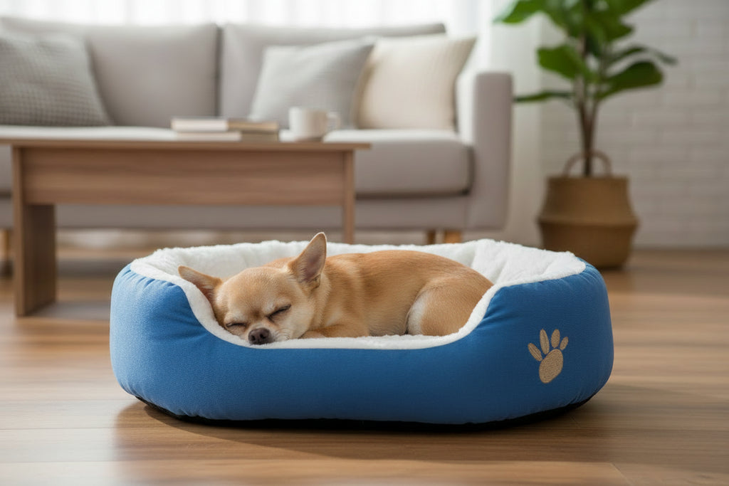 Plush Cashmere Pet Bed Sofa Lounger for Dogs & Cats