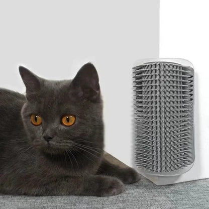 Cat Wall Corner Grooming Brush | Self-Massage &amp; Hair Removal Comb for Cats