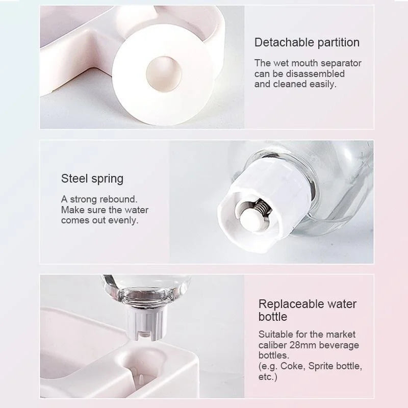 500ml Pet Automatic Feeder Small Bowl Drinkable Portable Cat and Dog Food Bowl Living Room Bedroom Pet Products  Pet Items