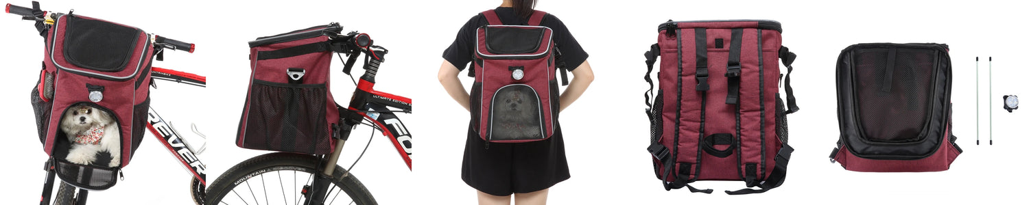 Pet Travel Bag Bike Basket Detachable Portable Backpack Suitable for Bicycles