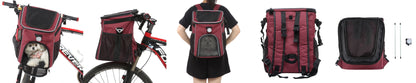 Pet Travel Bag Bike Basket Detachable Portable Backpack Suitable for Bicycles