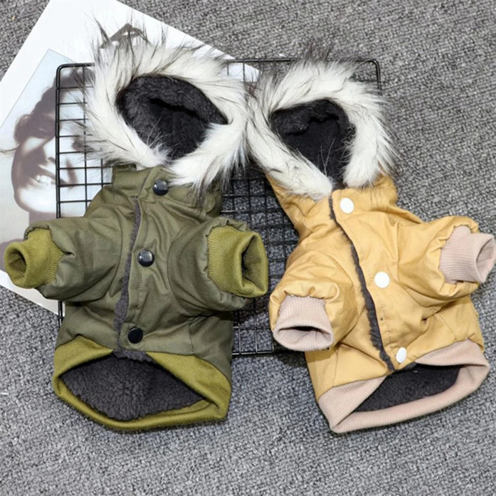 Dog Clothes Winter Puppy Pet Dog Coat Jacket For Small Medium Dogs Thicken Warm Hoodie Jacket Chihuahua Yorkies Pets Clothes