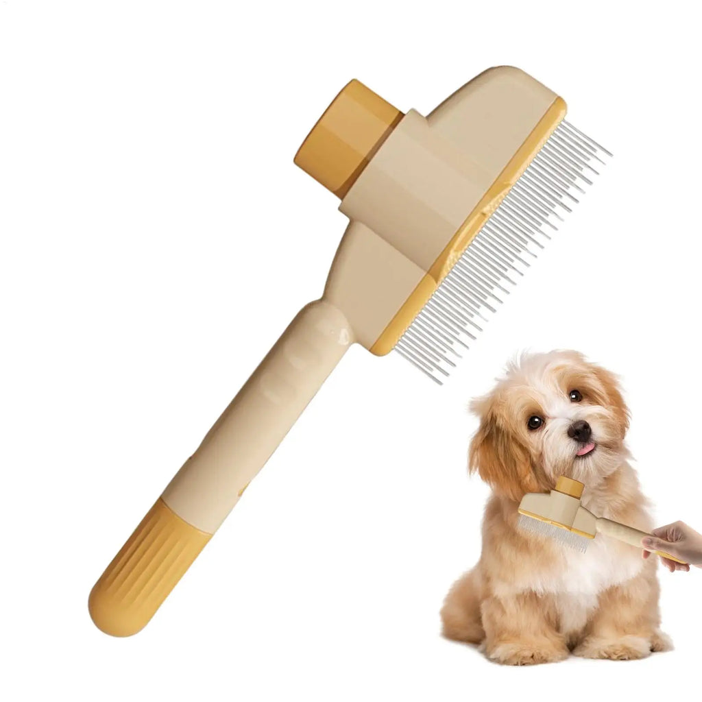 Self-Cleaning Pet Grooming Comb | Detangling Brush for Dogs & Cats