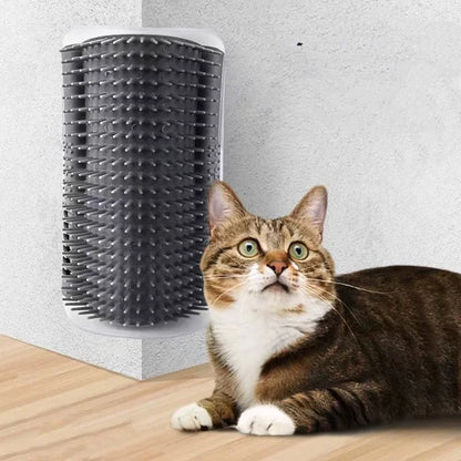 Cat Wall Corner Grooming Brush | Self-Massage &amp; Hair Removal Comb for Cats