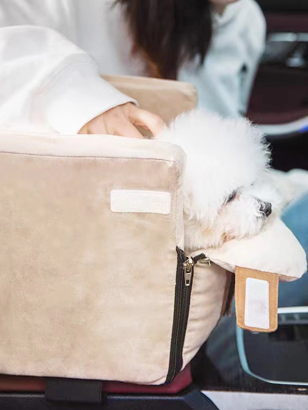 Petdashian Car Dog Bed & Travel Basket | Warm Kennel Sofa for Small Dogs & Cats