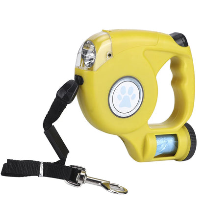 3-in-1 Retractable Dog Leash with LED Light | Automatic Outdoor Walking Leash
