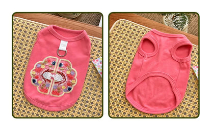 Dog Clothes Chinese Chi-pao Clothes for Small Dog French Bulldog Sweatshirt Pet Dogs Cats Jacket Coat Classic Chihuahua Clothes