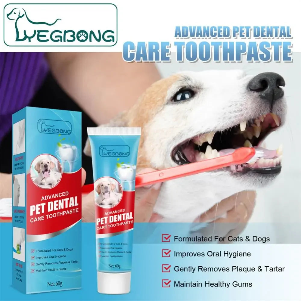Pet Toothpaste for Dogs &amp; Cats, Edible Oral Care, Fresh Breath, Tartar &amp; Plaque Removal, Teeth Cleaning Pet Products
