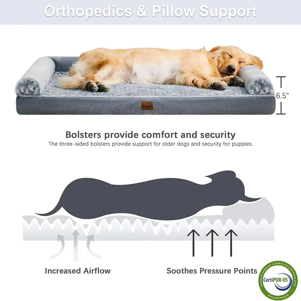 Memory Foam Dog Bed | Waterproof, Machine Washable & All-Season | M to 2XL