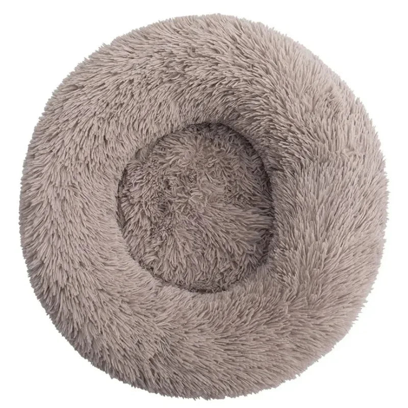 Petdashian Round Plush Dog Bed | 6 Sizes | Warm Winter Sleep Nest for Dogs & Cats