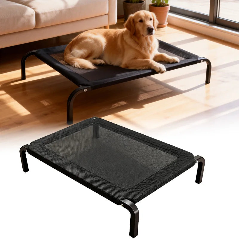 Elevated Big Dog Bed Summer Dog Nest Convenient Carry Moisture Proof For Outdoor Home Large Cat Bed Non-Slip Durable HD
