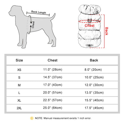 Soft Warm Dog Winter Jacket | Padded Coat for Small &amp; Medium Dogs