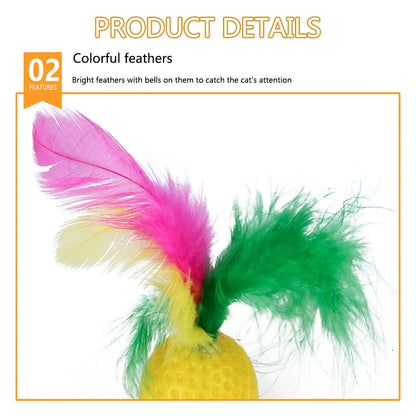 Kitten Toys Variety Pack – Cat Toy Set with Stick, Sisal Mouse &amp; Bell Ball