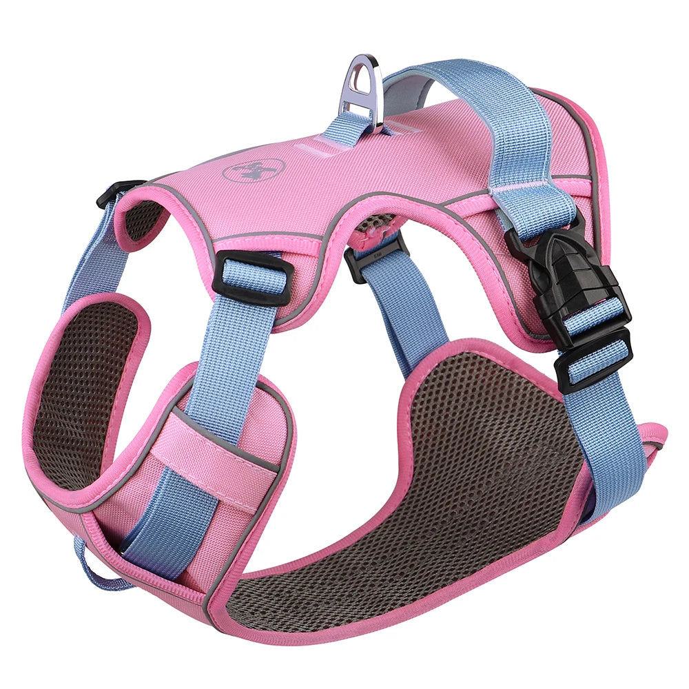 No Pull Dog Harness | Nylon Reflective Vest | Easy Control Handle | Small Medium Large Dogs