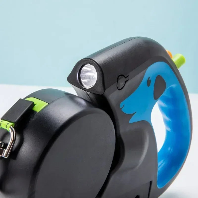 Dual Dog Retractable Leash | Portable Rotating Double-End Walking Lead for 2 Dogs