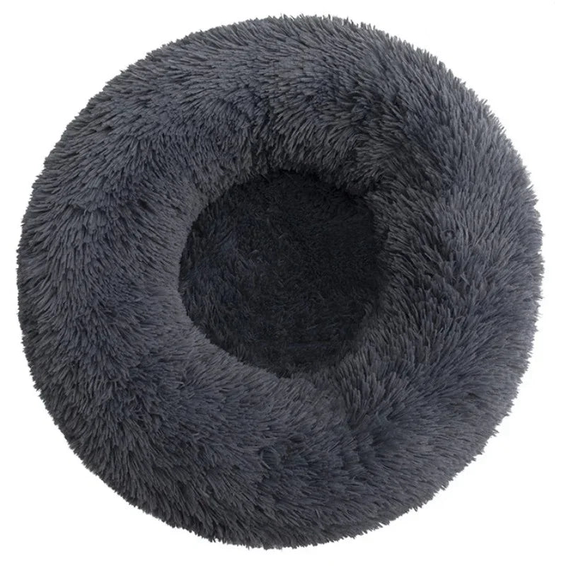 Petdashian Round Plush Dog Bed | 6 Sizes | Warm Winter Sleep Nest for Dogs & Cats