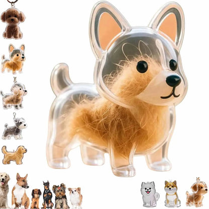 Pet Hair Memorial Resin Keychain
