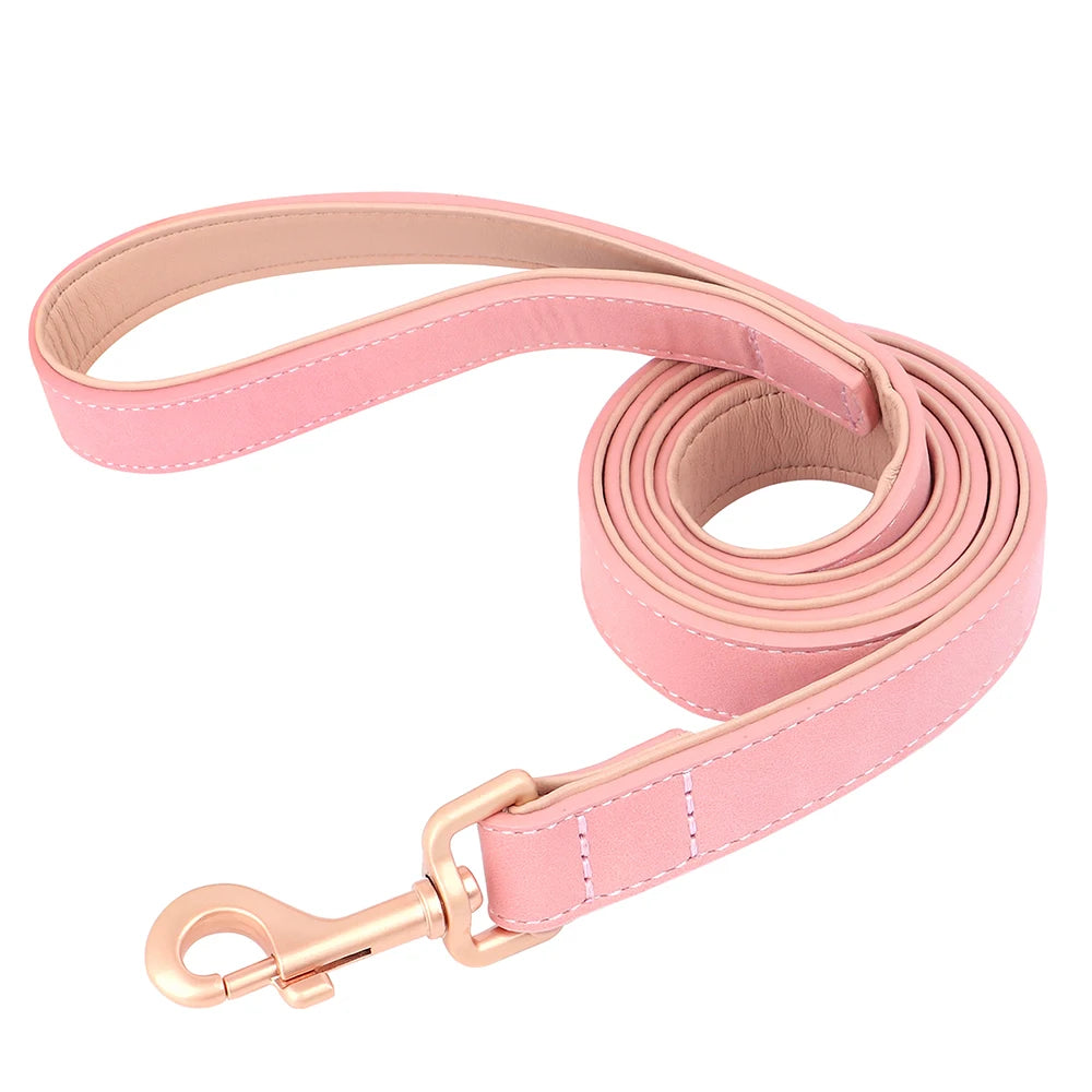 120cm Soft PU Leather Dog Leash | Padded Handle Lead for Walking & Training