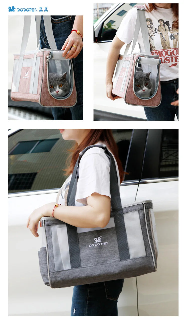 DODOPET Pet Out Carrying Bag Portable Dog Summer Breathable Backpack Puppy Pet Bag Cat Bag Hand Carry