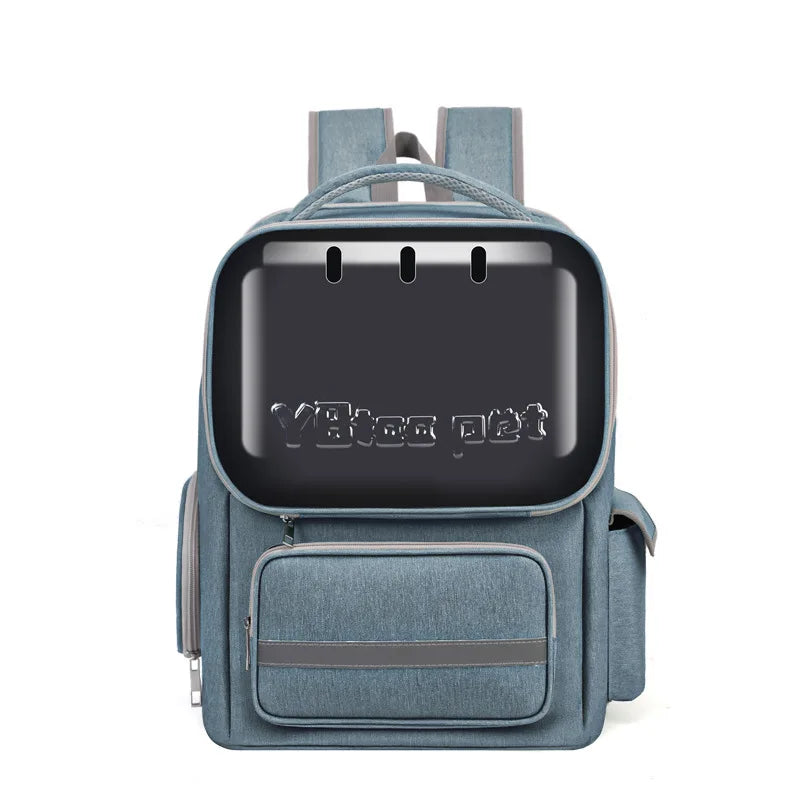 Breathable Pet Backpack Travel Hiking Outdoor Large Capacity Hands Free Adjustable Straps Portable Dog Cat Carrier Dog Car Seat
