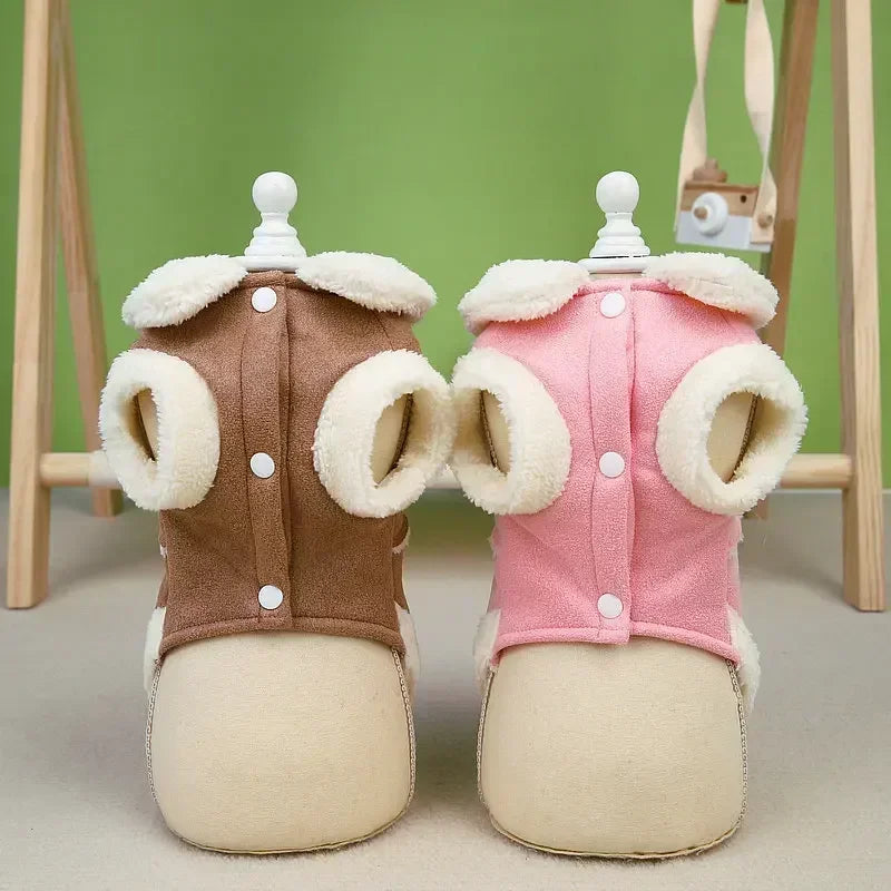 Winter Bow Cotton Jacket for Small Dogs & Cats