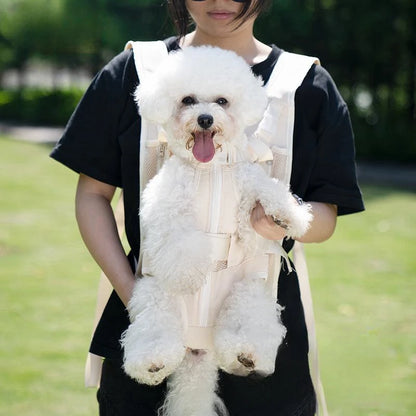 Pet Backpack Loop Shoulder Bag Fashionable Comfortable Breathable Convenient Chest Dog Bag Suitable for Outdoor Traveling